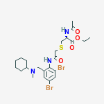 N-ACETYL-S-(2-((2,4-DIBROMO-6-((CYCLOHEXYLMETHYLAMINO)METHYL)PHENYL)AMINO)-2-OXOETHYL) -L-CYSTEINE ETHYL ESTER