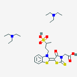 4-OXO-5-(3-(3-SULFOBUTYL)-2-(3H)-BENZOTHIAZOLIDENE)-2-THIOXO-3-THIAZOLIDINE ACETIC ACID TRIETHYLAMINE SALT