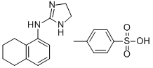 1-NAPHTHYLAMINE, 5,6,7,8-TETRAHYDRO-N-(2-IMIDAZOLIN-2-YL)-, p-TOLUENES ULFONATE molecular structure