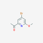 1-(4-bromo-6-methoxypyridin-2-yl)ethanone molecular structure