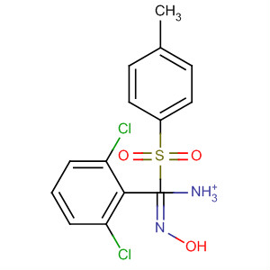 Benzenemethanimine,2,6-dichloro-N-hydroxy-a-[(4-methylphenyl)sulfonyl]-, ammonium salt molecular structure