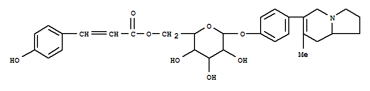 4-[(8aS)-7-methyl-1,2,3,5,8,8a-hexahydroindolizin-6-yl]phenyl 6-O-[(2Z)-3-(4-hydroxyphenyl)prop-2-enoyl]-beta-D-glucopyranoside
