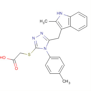 Acetic acid,[[5-[(2-methyl-1H-indol-3-yl)methyl]-4-(4-methylphenyl)-4H-1,2,4-triazol-3-yl]thio]-