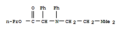 propyl {[2-(dimethylamino)ethyl](phenyl)amino}(phenyl)acetate molecular structure