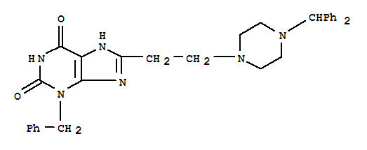 3-benzyl-8-{2-[4-(diphenylmethyl)piperazin-1-yl]ethyl}-3,7-dihydro-1H-purine-2,6-dione