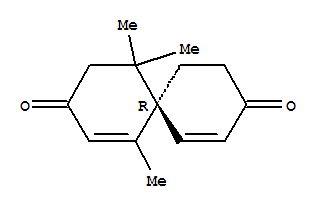 Spiro[5.5]undeca-1,7-diene-3,9-dione,1,5,5-trimethyl-, (R)- molecular structure