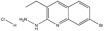 7-Bromo-3-ethyl-2-hydrazinoquinoline hydrochloride molecular structure