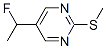 Pyrimidine,5-(1-fluoroethyl)-2-(methylthio)- molecular structure