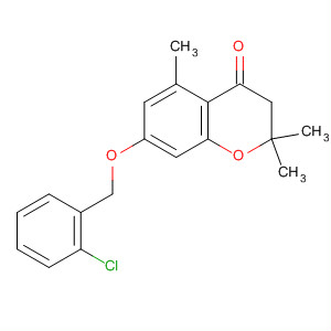 4H-1-Benzopyran-4-one,7-[(2-chlorophenyl)methoxy]-2,3-dihydro-2,2,5-trimethyl-