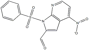 1-(Phenylsulphonyl)-4-nitro-7-azaindole-2-carbaldehyde molecular structure