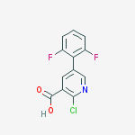 2-chloro-5-(2,6-difluorophenyl)pyridine-3-carboxylic Acid molecular structure