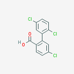 4-chloro-2-(2,5-dichlorophenyl)benzoic Acid molecular structure