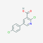 2-chloro-5-(4-chlorophenyl)pyridine-3-carboxylic Acid molecular structure