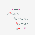 2-fluoro-6-[4-methoxy-3-(trifluoromethyl)phenyl]benzoic Acid molecular structure