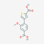 4-(4-carboxy-2-methoxyphenyl)thiophene-2-carboxylic Acid molecular structure