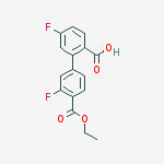 2-(4-ethoxycarbonyl-3-fluorophenyl)-4-fluorobenzoic Acid molecular structure