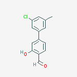 4-(3-chloro-5-methylphenyl)-2-hydroxybenzaldehyde molecular structure