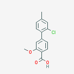 4-(2-chloro-4-methylphenyl)-2-methoxybenzoic Acid molecular structure