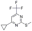 4-cyclopropyl-2-(Methylthio)-6-(trifluoroMethyl)pyriMidine molecular structure