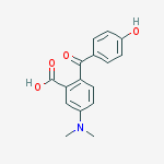 Benzoic acid, 5-(dimethylamino)-2-(4-hydroxybenzoyl)- molecular structure