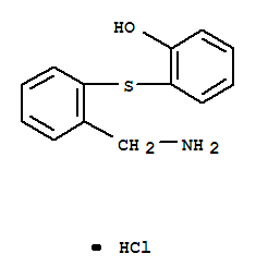 2-{[2-(aminomethyl)phenyl]sulfanyl}phenol hydrochloride molecular structure