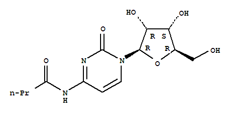 Cytidine,N-(1-oxobutyl)- molecular structure