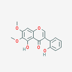 5-hydroxy-3-(2-hydroxyphenyl)-6,7-dimethoxychromen-4-one molecular structure