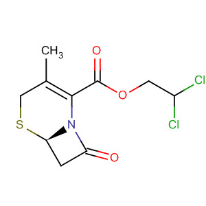 5-Thia-1-azabicyclo[4.2.0]oct-2-ene-2-carboxylic acid, 3-methyl-8-oxo-,2,2-dichloroethyl ester, (R)- molecular structure