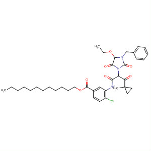 Benzoic acid,4-chloro-3-[[2-[4-ethoxy-2,5-dioxo-3-(phenylmethyl)-1-imidazolidinyl]-3-(1-methylcyclopropyl)-1,3-dioxopropyl]amino]-, dodecyl ester