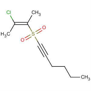 1-Hexyne, 1-[(2-chloro-1-methyl-1-propenyl)sulfonyl]-, (E)- molecular structure