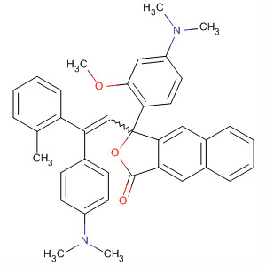 Naphtho[2,3-c]furan-1(3H)-one,3-[4-(dimethylamino)-2-methoxyphenyl]-3-[2-[4-(dimethylamino)phenyl]-2-(methylphenyl)ethenyl]- molecular structure