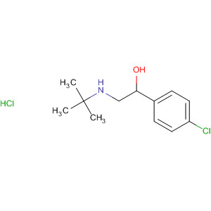 Benzenemethanol, 4-chloro-a-[[(1,1-dimethylethyl)amino]methyl]-,hydrochloride molecular structure