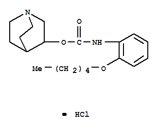 1-azabicyclo[2.2.2]oct-3-yl [2-(pentyloxy)phenyl]carbamate hydrochloride molecular structure