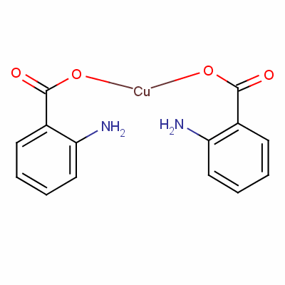 o-Aminobenzoic acid copper complex molecular structure