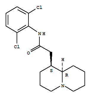 N-(2,6-dichlorophenyl)-2-[(1S,9aR)-octahydro-2H-quinolizin-1-yl]acetamide molecular structure