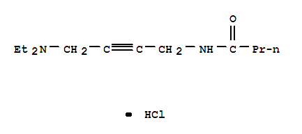 4-(butanoylamino)-N,N-diethylbut-2-yn-1-aminium chloride molecular structure