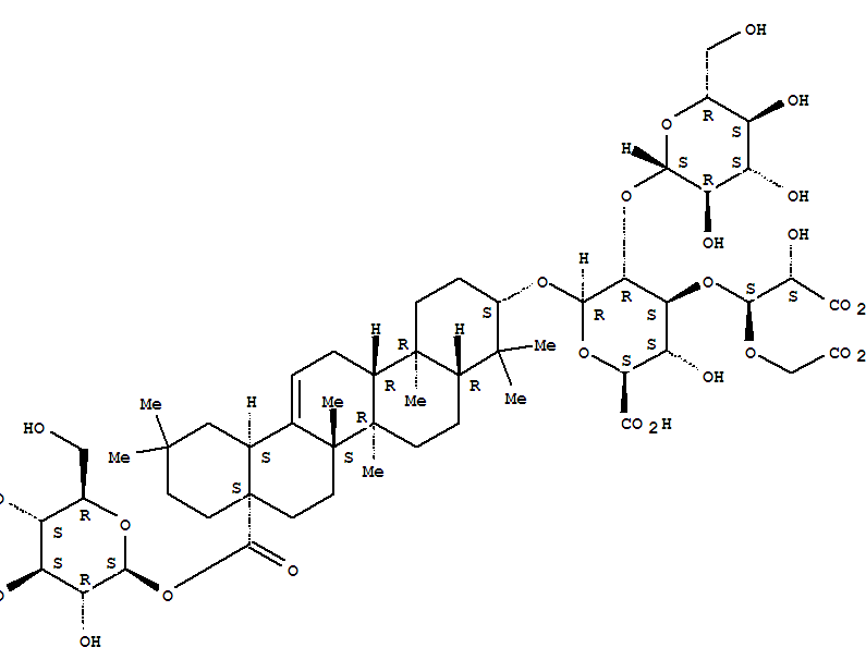 b-D-Glucopyranosiduronic acid, (3b)-28-(b-D-glucopyranosyloxy)-28-oxoolean-12-en-3-yl3-O-[2-carboxy-1-(carboxymethoxy)-2-hydroxyethyl]-2-O-b-D-glucopyranosyl-, [S-(R*,R*)]-
