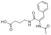 4-((2-(Acetylamino)-1-oxo-3-phenyl-2-propenyl)amino)butanoic acid molecular structure