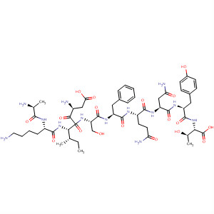L-Threonine,L-alanyl-L-lysyl-L-a-aspartyl-L-isoleucyl-L-seryl-L-phenylalanyl-L-glutaminyl-L-asparaginyl-L-tyrosyl- molecular structure