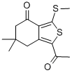 1-ACETYL-6,6-DIMETHYL-3-(METHYLTHIO)-4,5,6,7-TETRAHYDROBENZO[C]THIOPHEN-4-ONE molecular structure