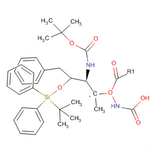 Carbamic acid,[(1R,2R)-2-[[(1,1-dimethylethoxy)carbonyl]amino]-3-[[(1,1-dimethylethyl)diphenylsilyl]oxy]-1-methylpropyl]-, phenylmethyl ester molecular structure