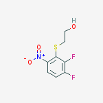 Ethanol, 2-[(2,3-difluoro-6-nitrophenyl)thio]- molecular structure