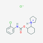 (2-pyrrolidin-1-ium-1-ylcyclohexyl) N-(2-chlorophenyl)carbamate;chloride molecular structure