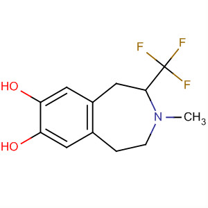 1H-3-Benzazepine-7,8-diol,2,3,4,5-tetrahydro-3-methyl-2-(trifluoromethyl)- molecular structure