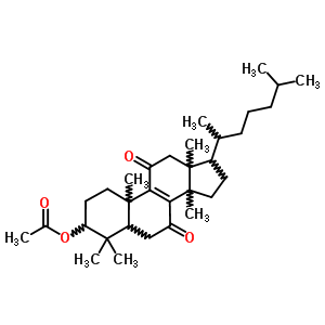 3β-(Acetyloxy)-5α-lanost-8-ene-7,11-dione molecular structure