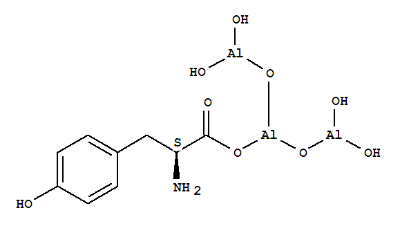 Tetrahydroxydi-mu-oxo(L-tyrosinato-O)trialuminium molecular structure