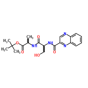 tert-butyl N-(quinoxalin-2-ylcarbonyl)serylalaninate molecular structure