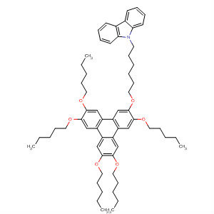 9H-Carbazole,9-[6-[[3,6,7,10,11-pentakis(pentyloxy)-2-triphenylenyl]oxy]hexyl]- molecular structure