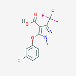5-(3-Chlorophenoxy)-1-methyl-3-(trifluoromethyl)-1H-pyrazole- 4-carboxylic acid molecular structure