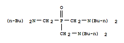 N,N',N''-(phosphoryltrimethanediyl)tris(N-butylbutan-1-amine) molecular structure